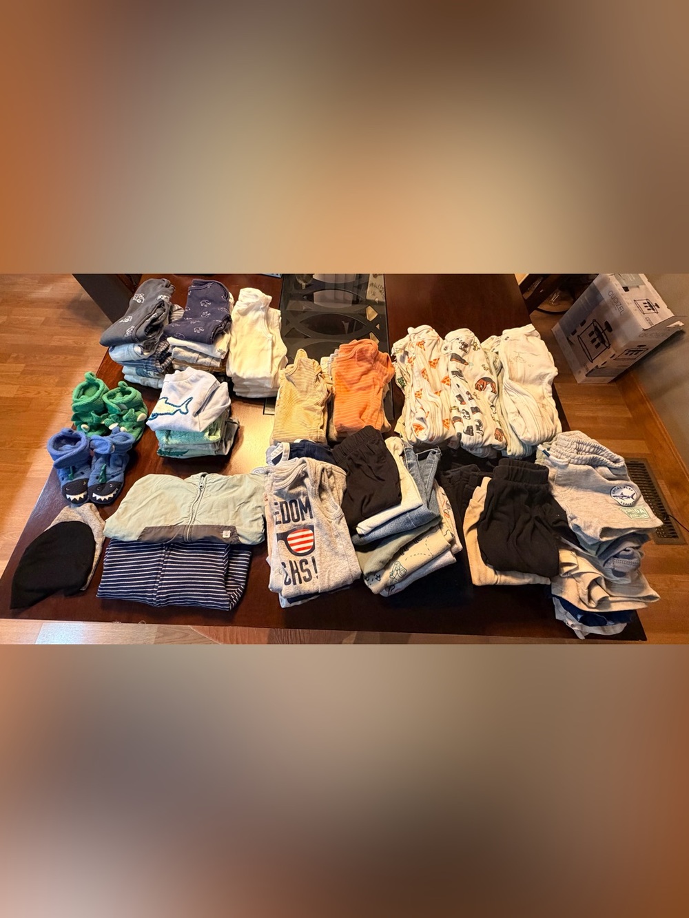Lot of 71 items for baby boy 6-9 months and 6-12 months